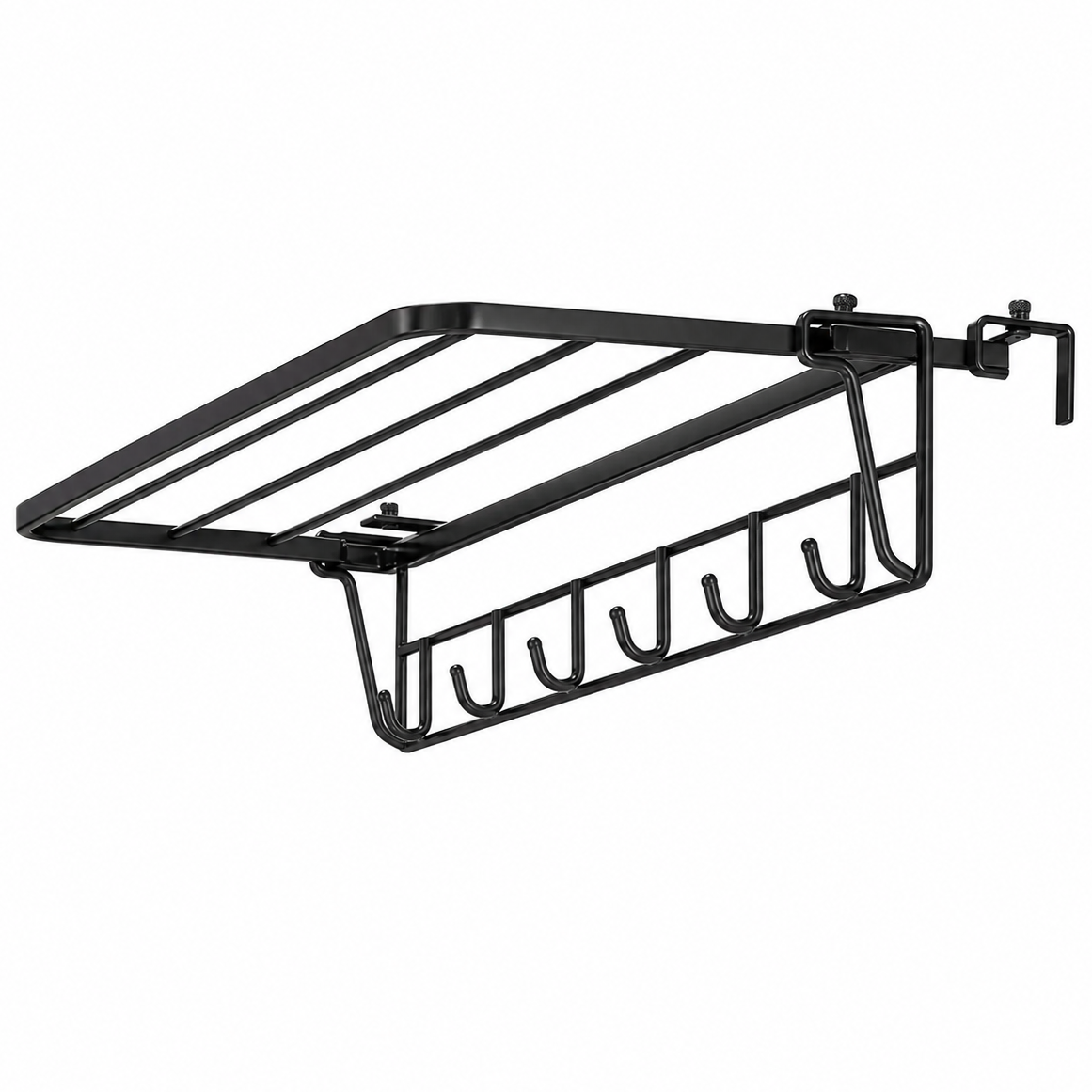 Сушилка на радиатор RIAS RD-65 складная с крючками 55x65 см Black (3_08599)
