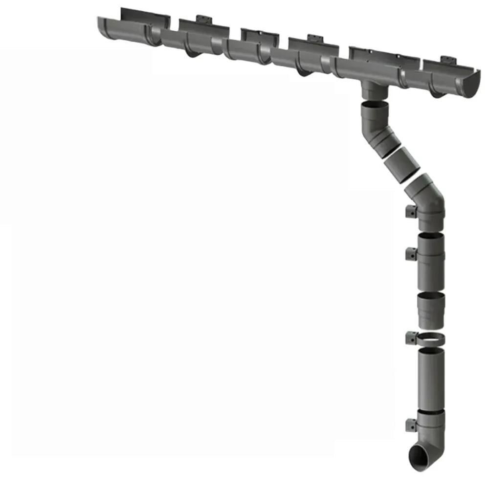 Комплект водосточной системы SIMBUD 135х100 мм 6х3 м Графитовый (45641684)