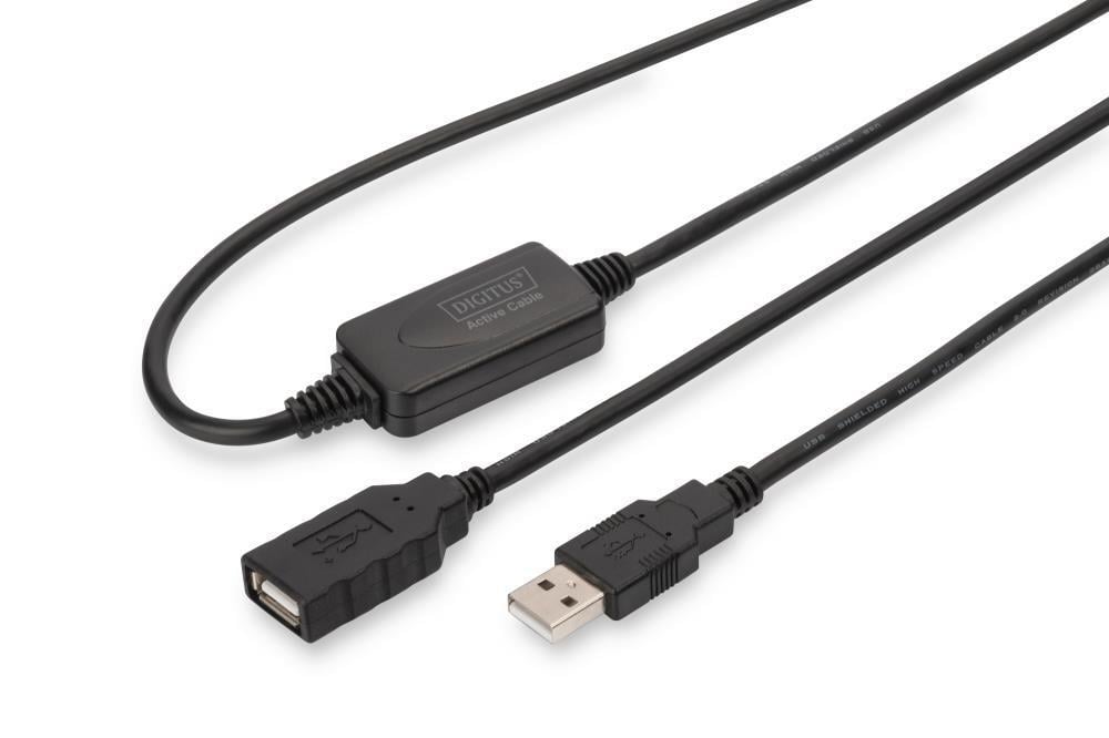 Кабель активний Assmann USB 2.0 10 M DA-73100-1 Black