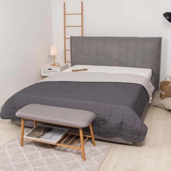 Покривало стьобане Viluta Дует 210x220 см Графіт (1537) - фото 2 Покривало стьобане Viluta Дует 210x220 см Графіт (1537) - фото 2