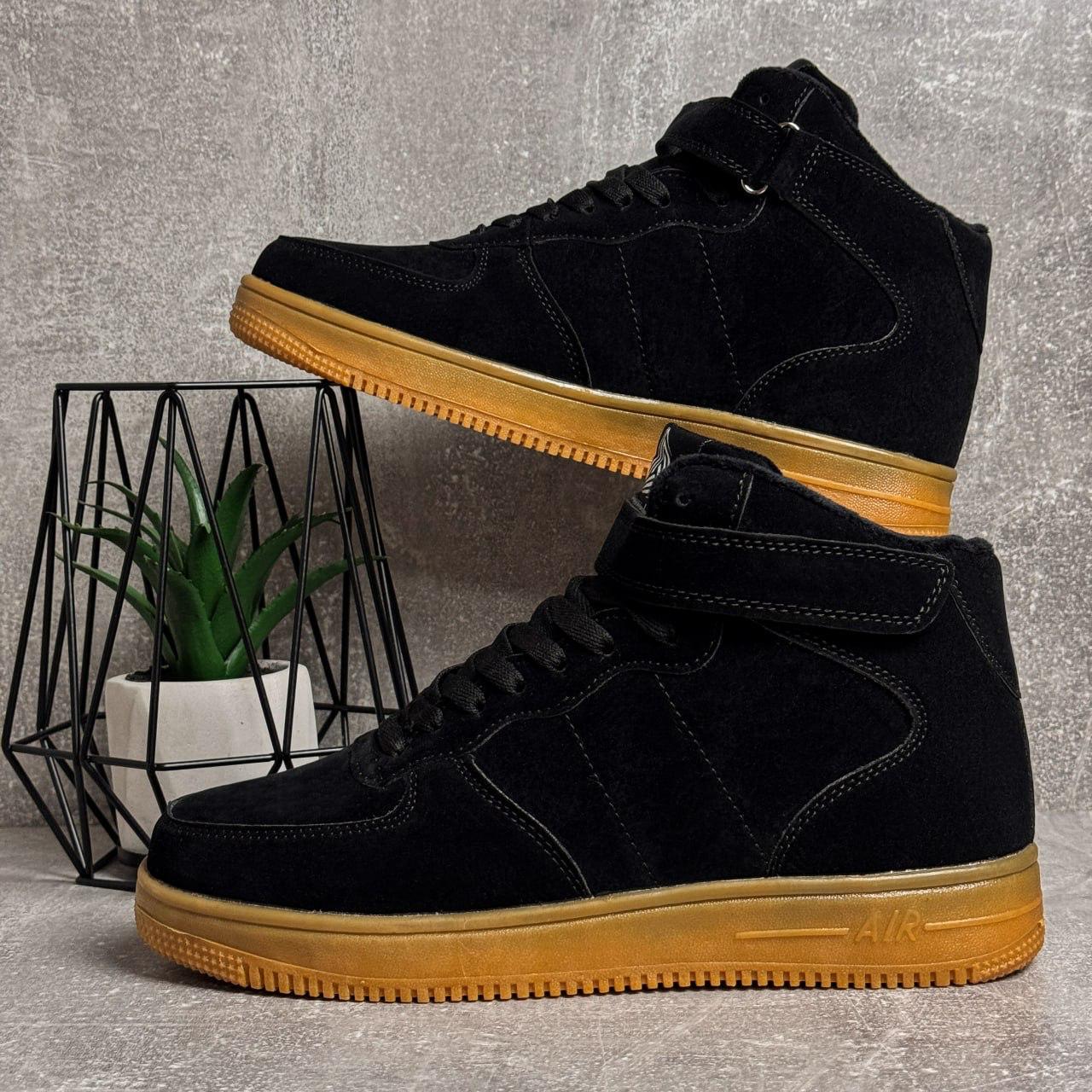 Кроссовки мужские зимние Winter New эко-замша р. 44 Черный (30766598)