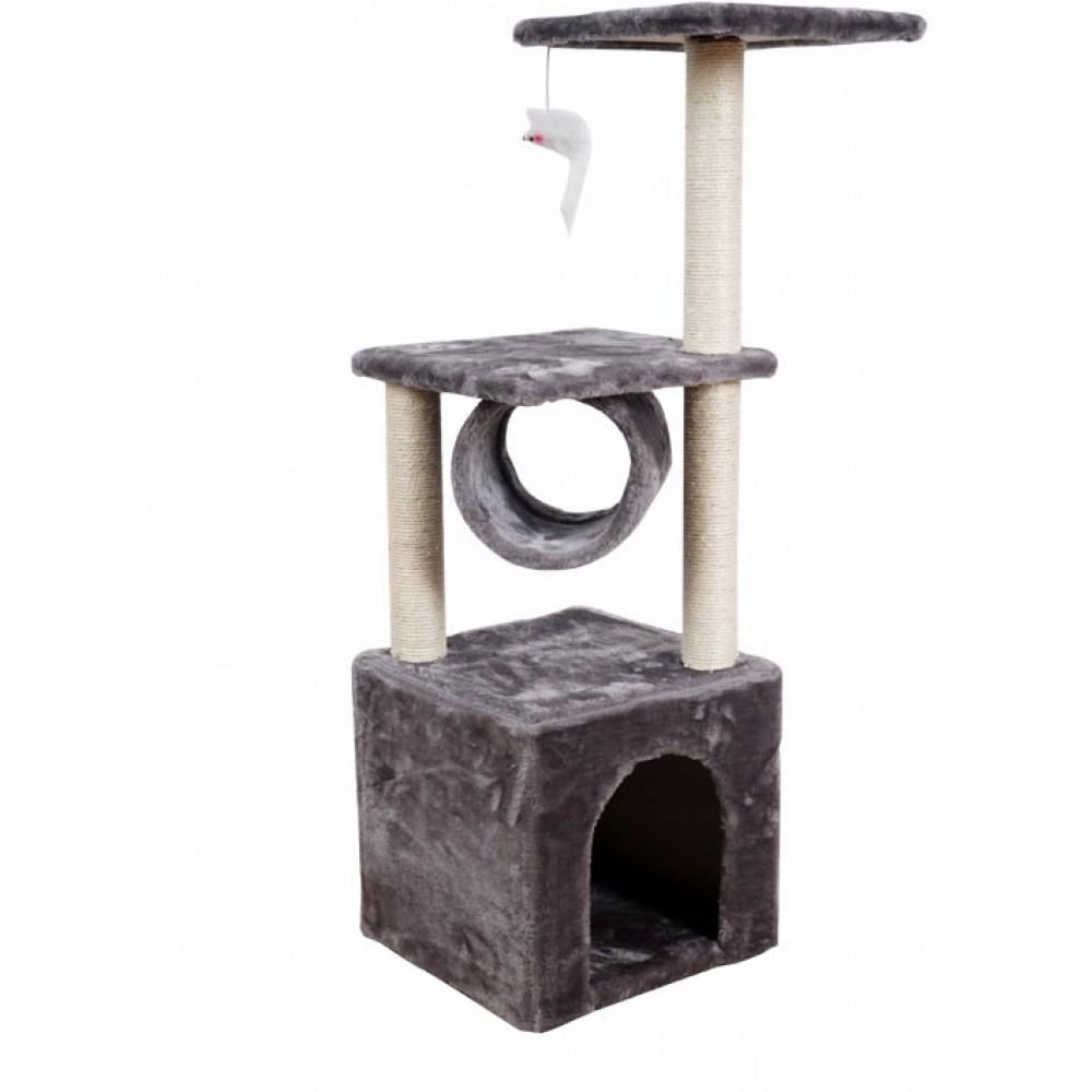 Когтеточка-домик 93 см Bonro B-94 для кошек Серый (4240059112)