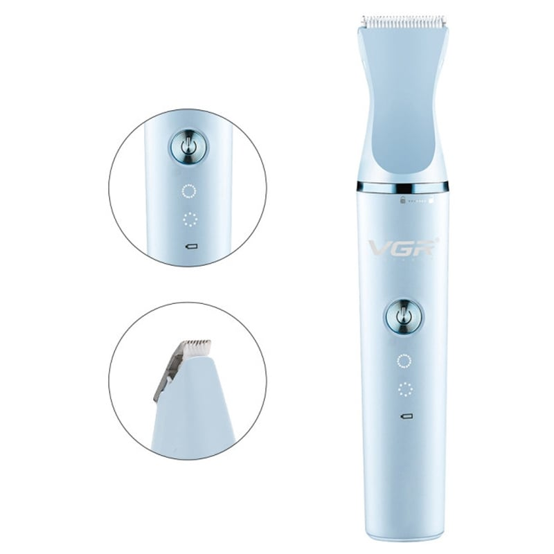 Тример для стрижки тварин VGR V-205 бездротовий акумуляторний Блакитний (GR-04988) - фото 3 Тример для стрижки тварин VGR V-205 бездротовий акумуляторний Блакитний (GR-04988) - фото 3