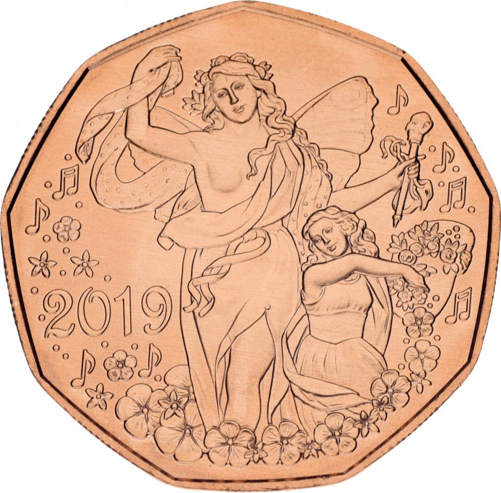 Колекційна монета Австрія 5 євро 2019 Новий рік UNC