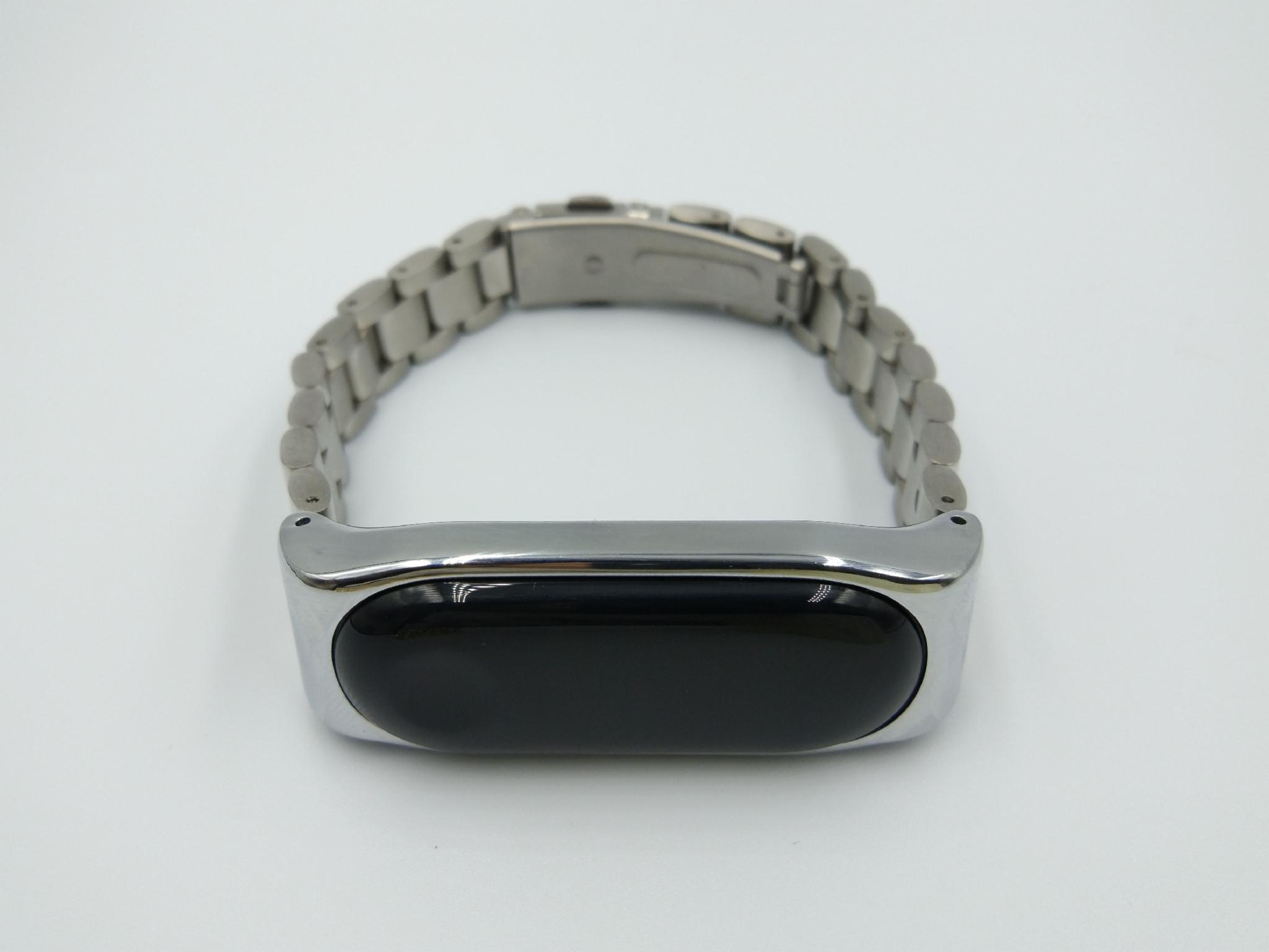 Ремешок MiJobs металлический для Xiaomi Mi Band 5/4/3 Серебряный (1789P) - фото 7