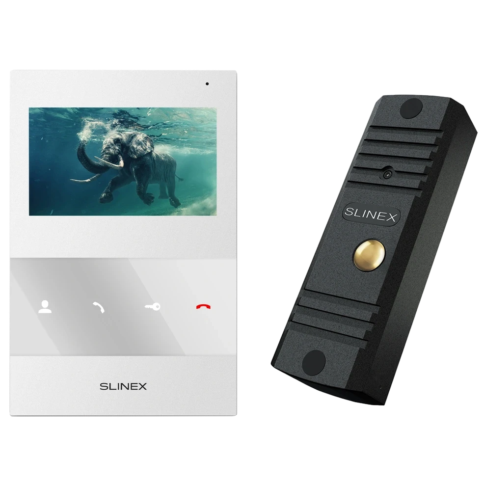 Комплект відеодомофону Slinex ML-16HD SQ-04M White/Black (2863455581)