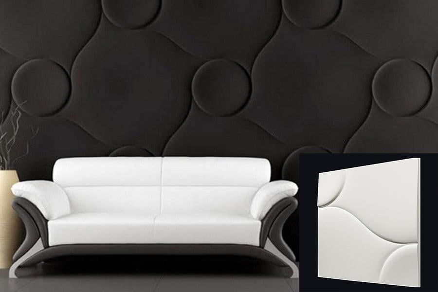 3D-панель гіпсова декоративна для стін Пуф під фарбування 500x500x16 мм Білий (30635323) - фото 2 3D-панель гіпсова декоративна для стін Пуф під фарбування 500x500x16 мм Білий (30635323) - фото 2