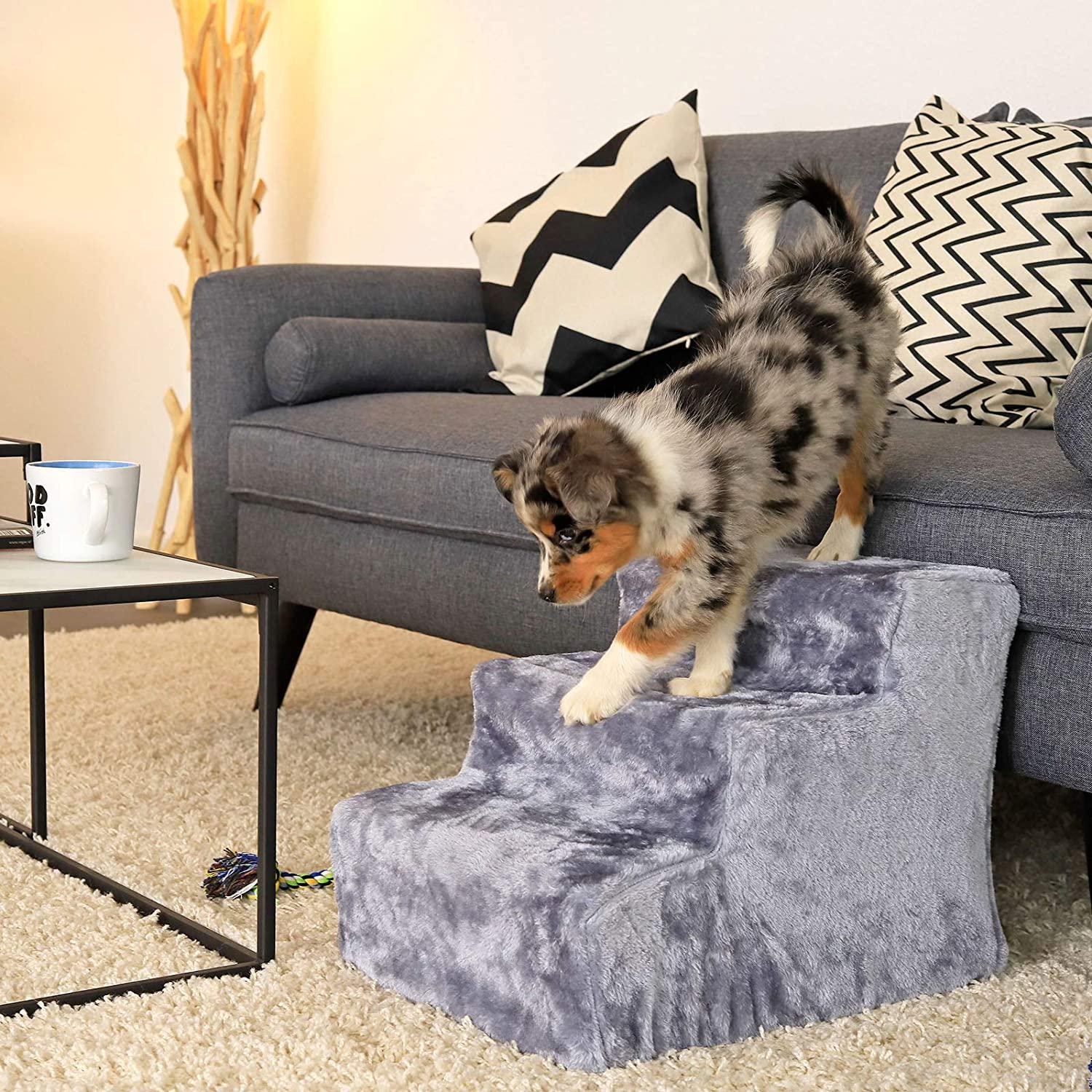 Сходи для домашніх тварин Lionto 36x34x46 см Світло-сірий (5328) - фото 4 Сходи для домашніх тварин Lionto 36x34x46 см Світло-сірий (5328) - фото 4