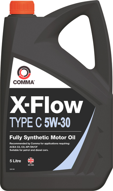 Моторне мастило автомобільне COMMA X-FLOW TYPE C 5W-30 5 л (XFC5L)