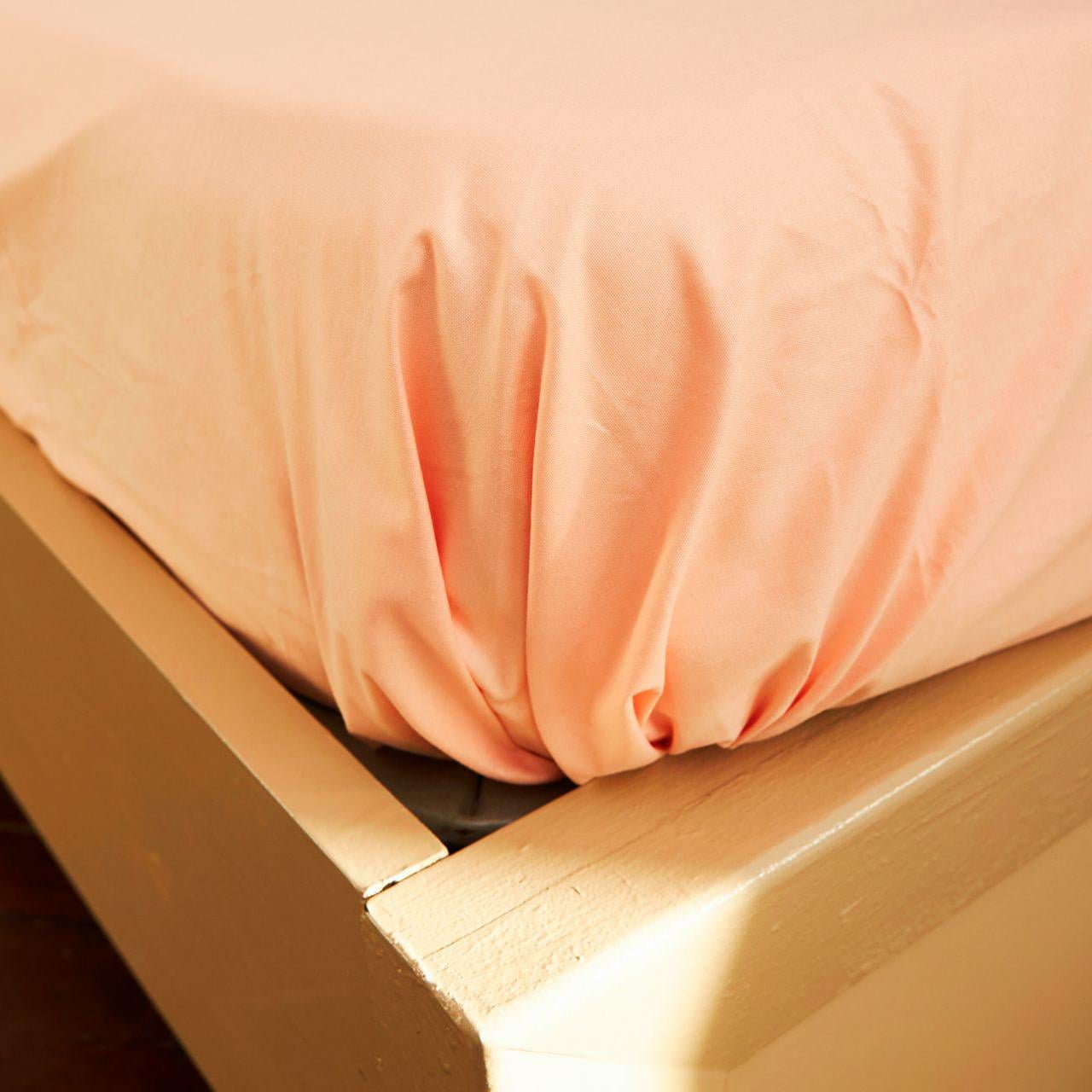 Простынь на резинке ранфорс 120х190х25 см Shine Pink (8016262)