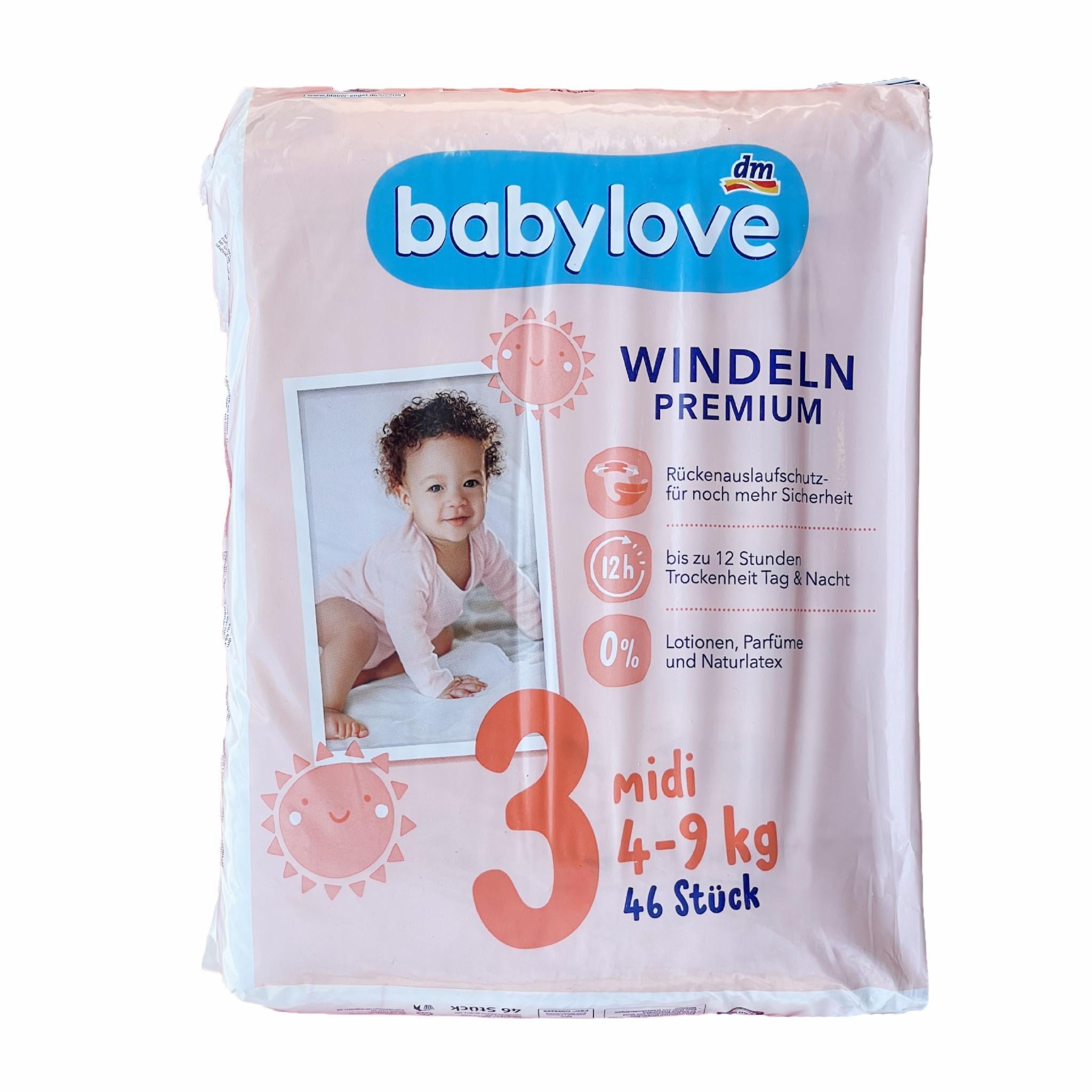Подгузники Babylove Premium 3 Midi 4-9 кг 46 шт. (66c6095dc6bbee277613a370)