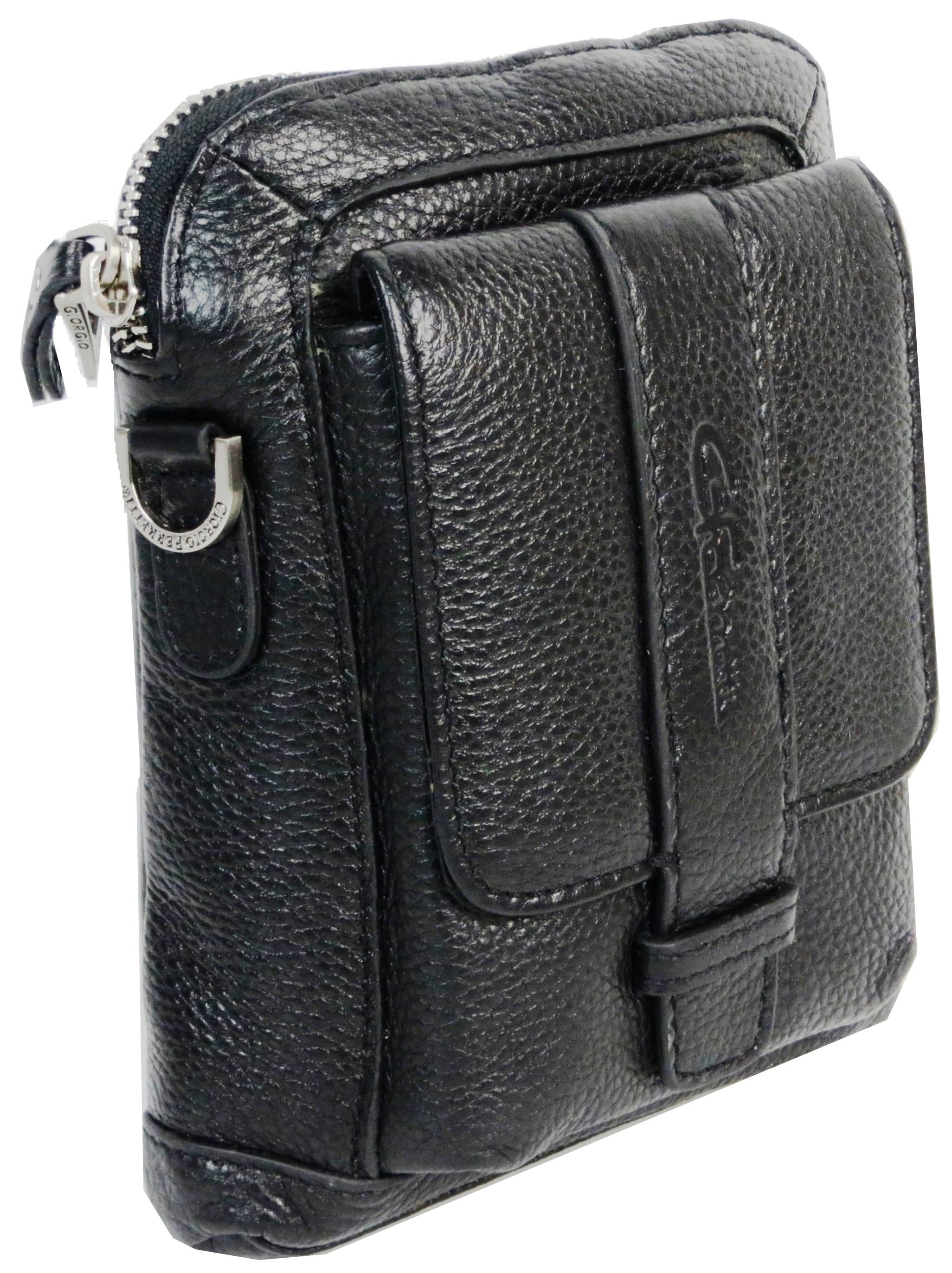 Сумка мужская Giorgio Ferretti кожаная Черный (B3431 black)