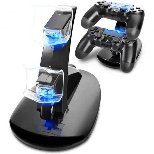 Зарядна станція Dual USB Charging Stand для геймпадів PlayStation Dualshock 4 Чорний (14439707)