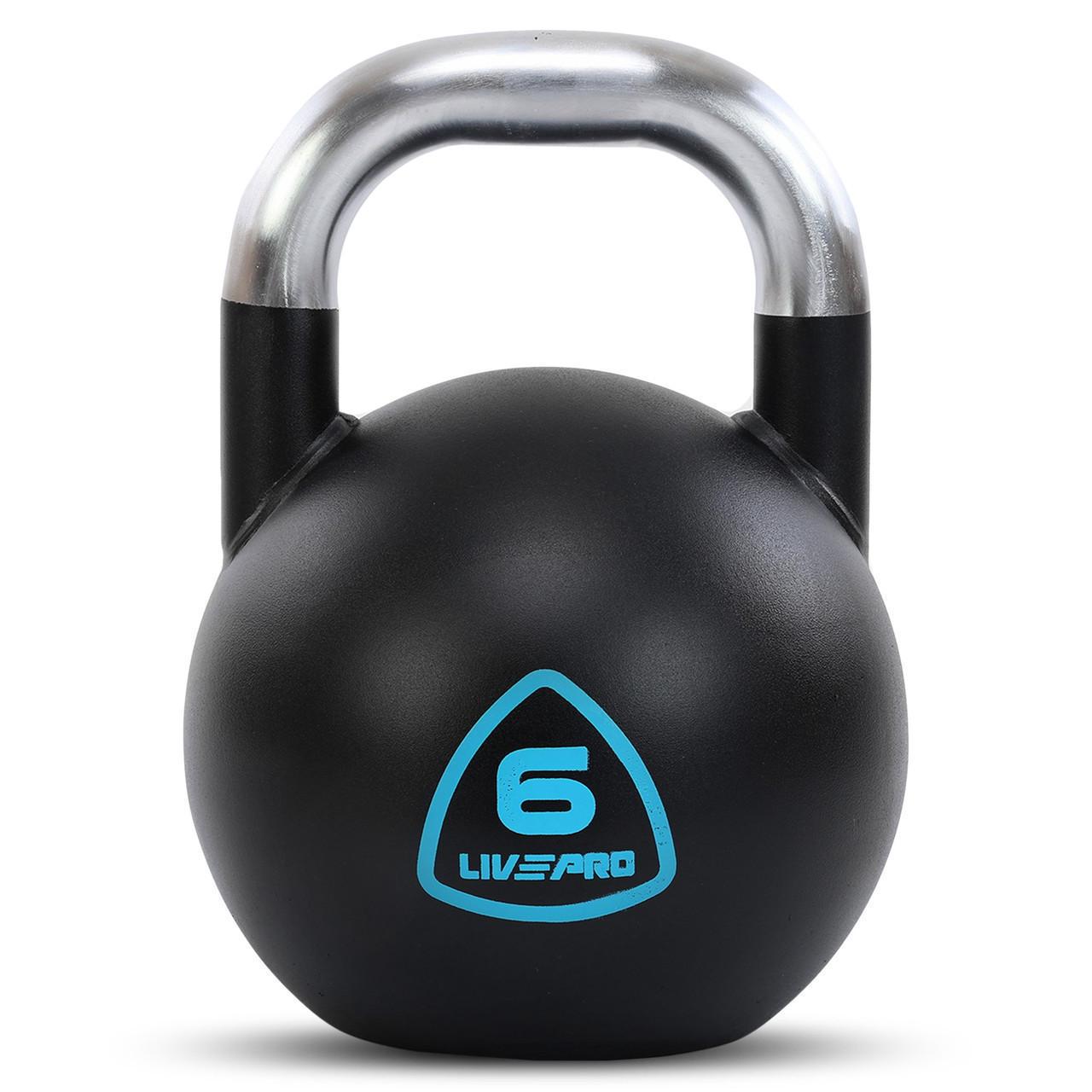 Гиря змагальна цільна LiveUp LP8042-6 сталева пофарбована з хромованою ручкою 6 кг (2532856209) Гиря змагальна цільна LiveUp LP8042-6 сталева пофарбована з хромованою ручкою 6 кг (2532856209)