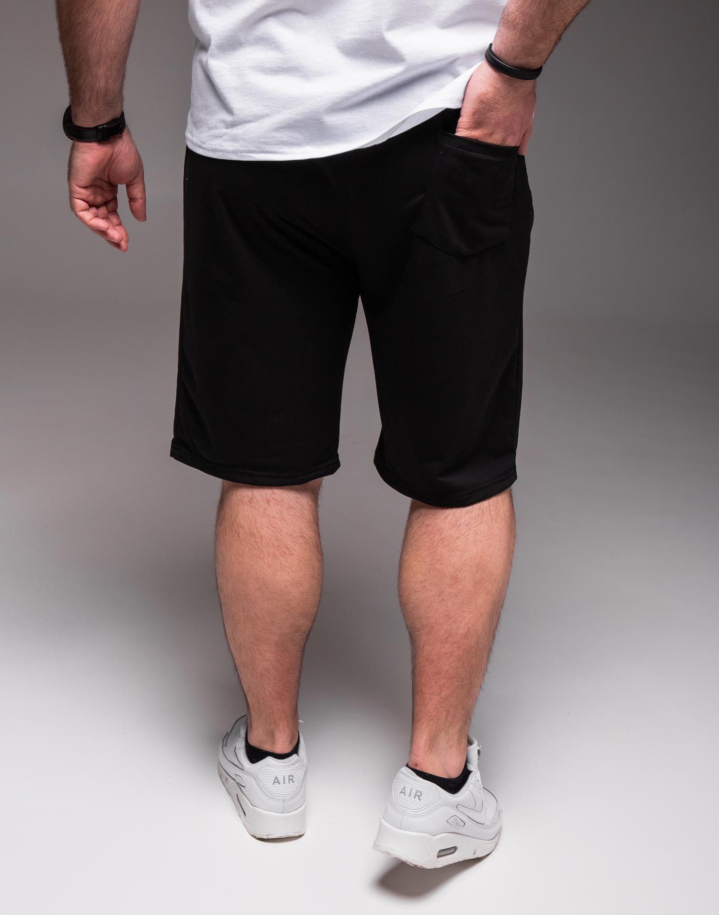 Шорты батал мужские летние трикотажные 5XL Черный (2243/2) - фото 3