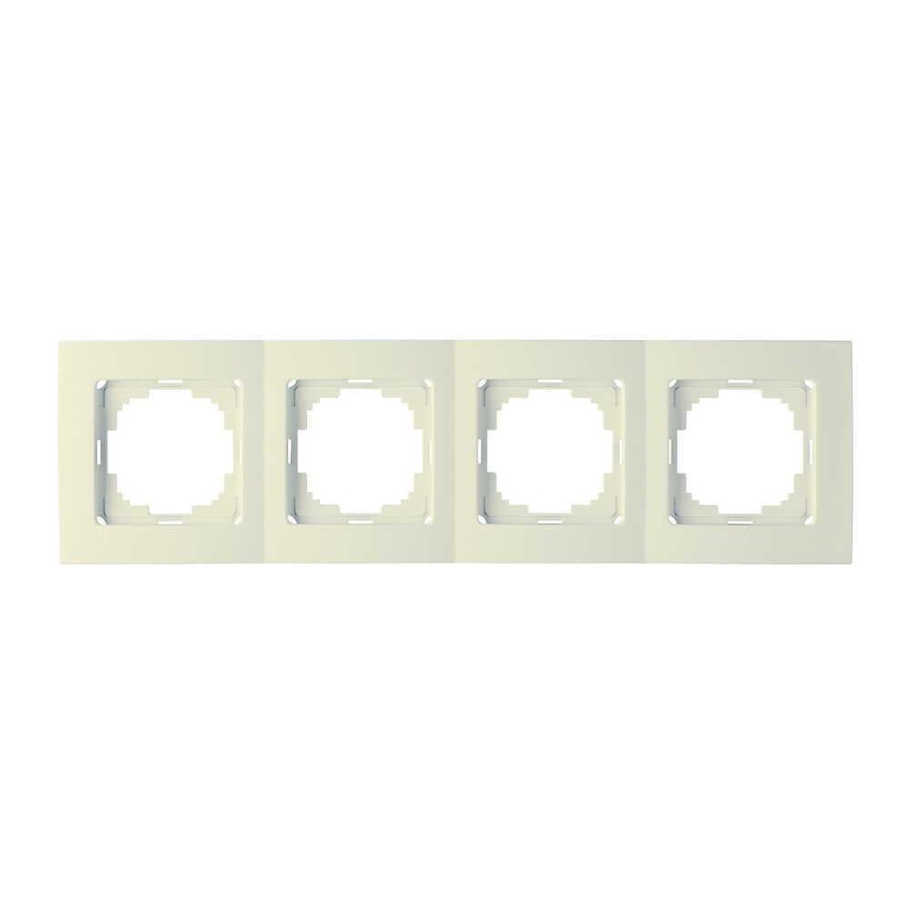 Рамка четырехместная горизонтальная Nilson Touran Кремовой (00000023822)