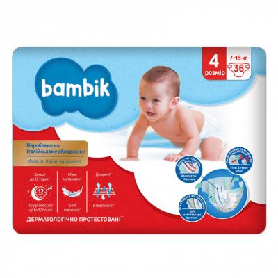 Підгузок Bambik Maxi 4 7-18 кг 36 шт. (43406520)