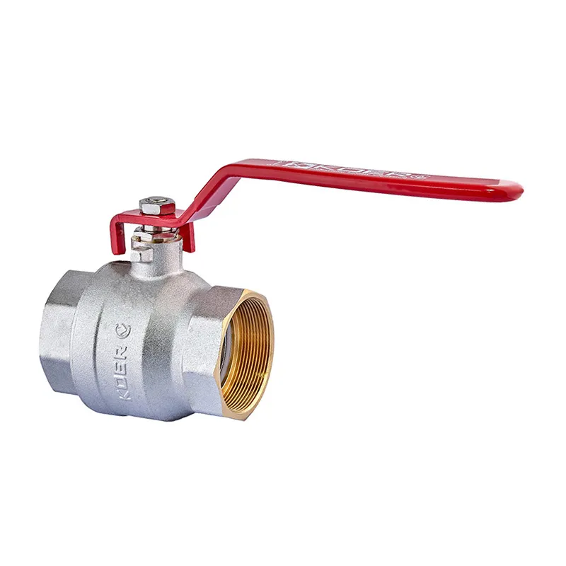 Кран шаровой KOER KR.214 2-1/2" FF ГГР ручка рычаг красная (KR4950)