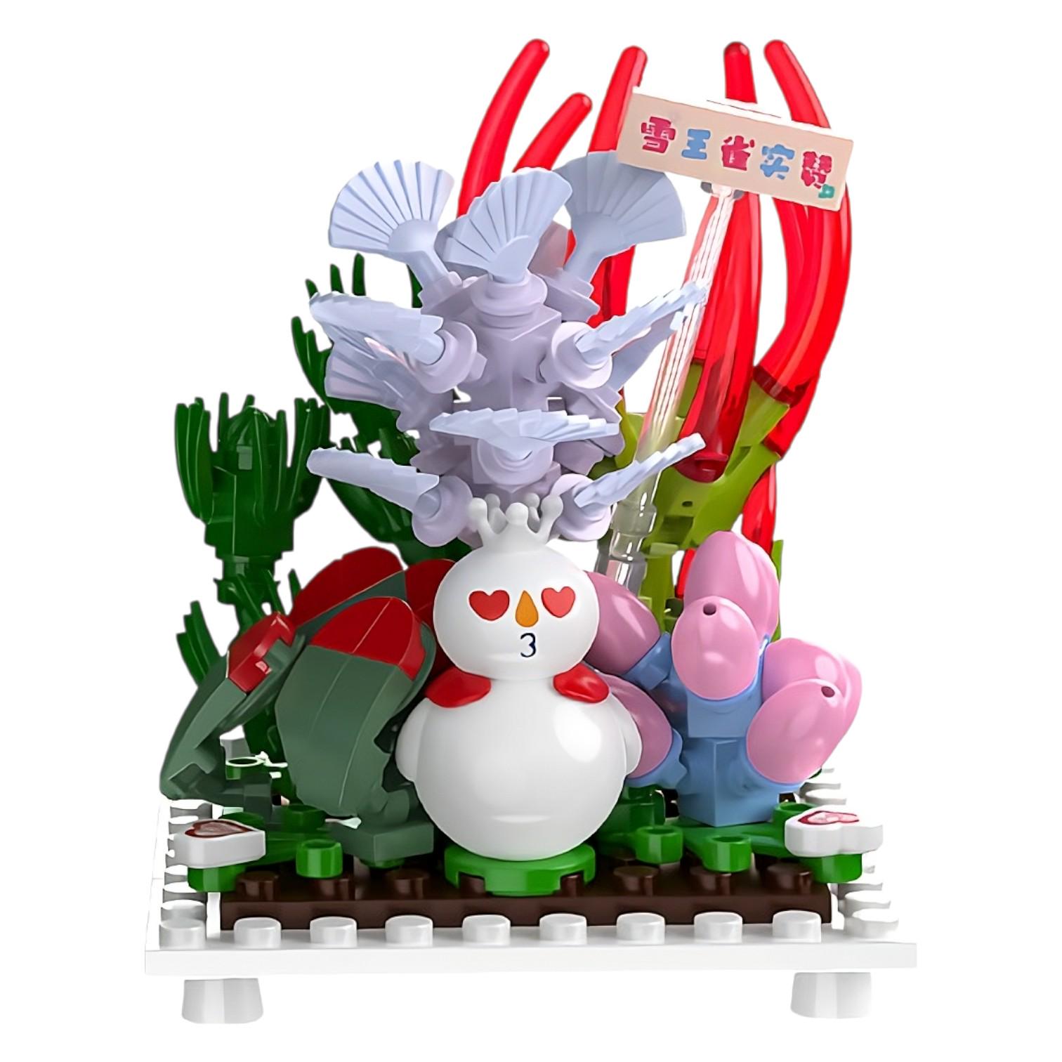 Конструктор XWZB-23022 “Растительная композиция в колбе” 36 деталей