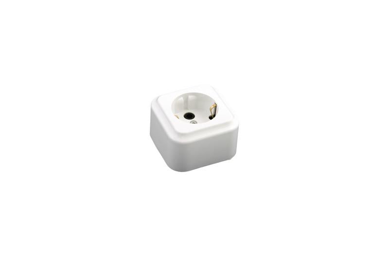 Розетка накладна одинарна Господар із заземленням (94-0070)