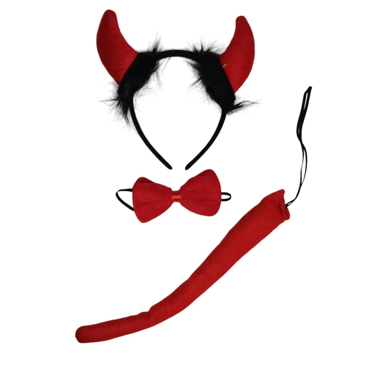 Набір костюм чортиня/обруч/хвіст/метелик Червоний (2587603168)