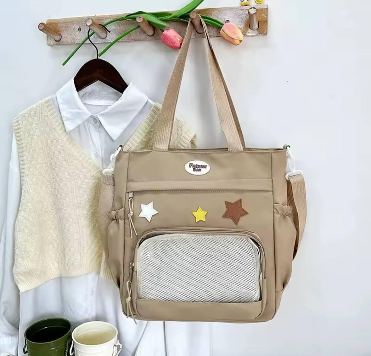 Сумка для девочки с карманами в японском стиле Бежевый (2600178579) - фото 5