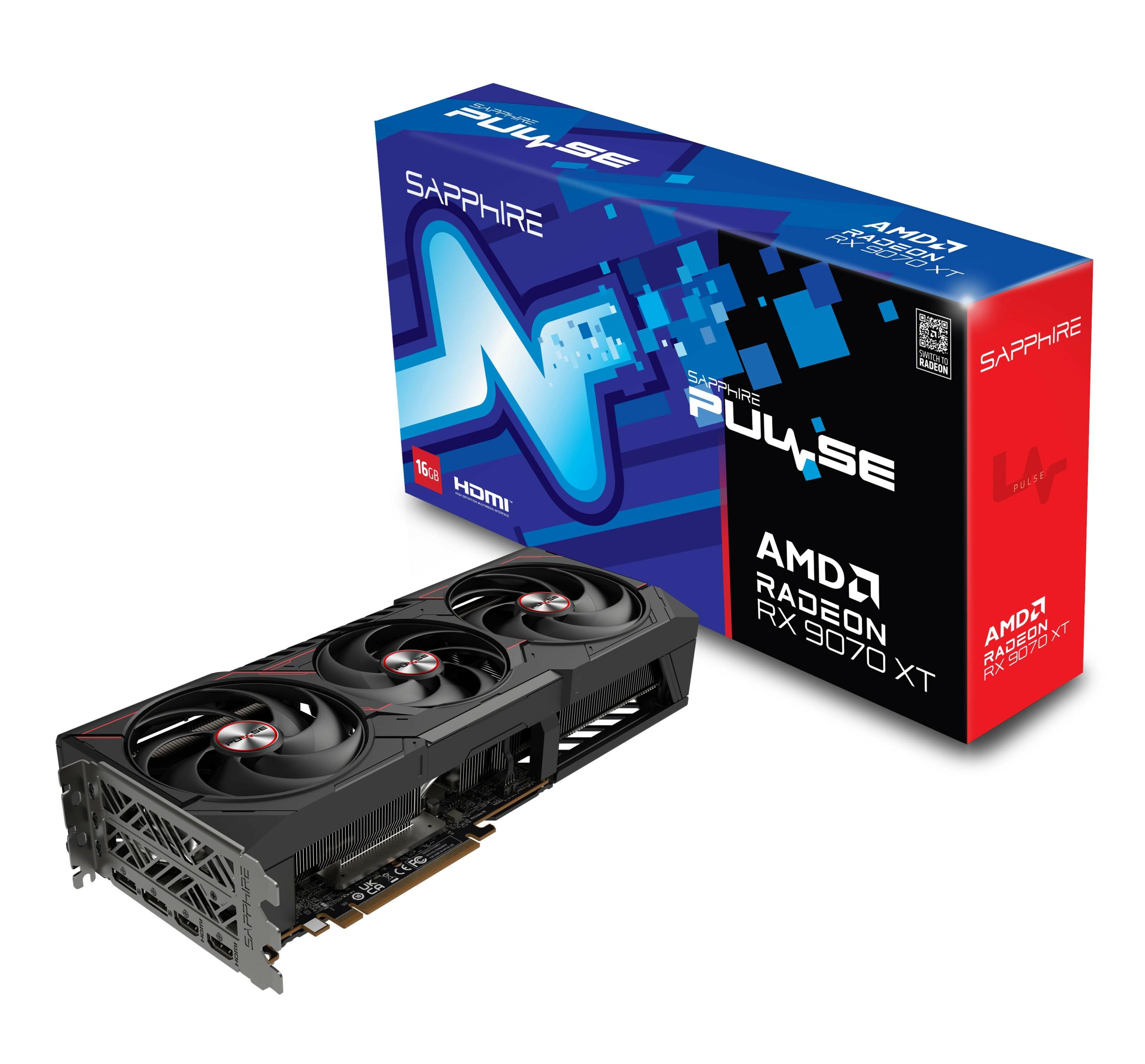 Відеокарта Sapphire Radeon RX 9070 XT 16GB Pulse (11348-03-20G)