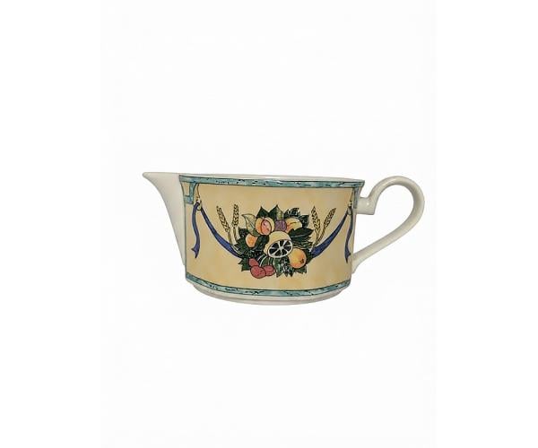 Соусник вінтажний Villeroy & Boch вишуканий та якісний порцеляновий з квітково-фруктовим орнаментом