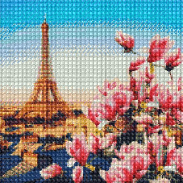 Алмазная мозаика Идейка Парижские магнолии 40x40 см (Id-AMO7178)