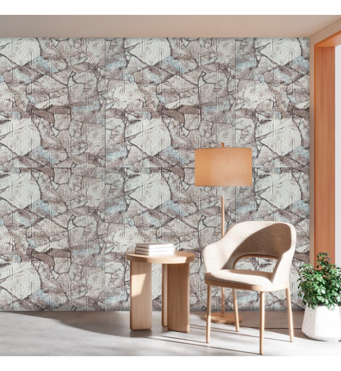 3D-панель самоклеящаяся под кирпич Королевский мрамор 700x770x3 мм (351-3) - фото 3 3D-панель самоклеящаяся под кирпич Королевский мрамор 700x770x3 мм (351-3) - фото 3