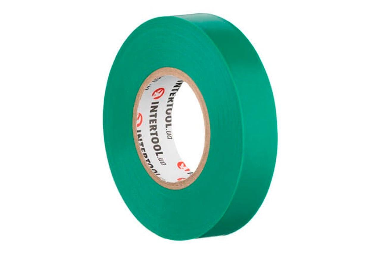 Стрічка ізоляційна Intertool 25 м x 17 x 0,15 мм 10 шт. Зелений (IT-0061)