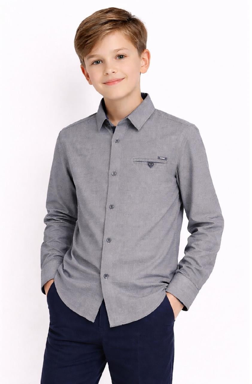 Рубашка лакоста для мальчика на пуговицах Cegisa 0161 146 см Темно-серый (227801_146)