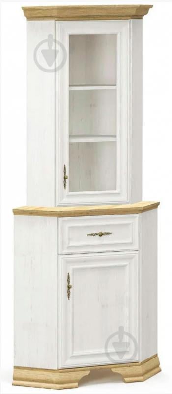 Комод угловой + надстройка Мебель Сервис Ирис Андерсон пайн + Дуб золотой (35vxv1)