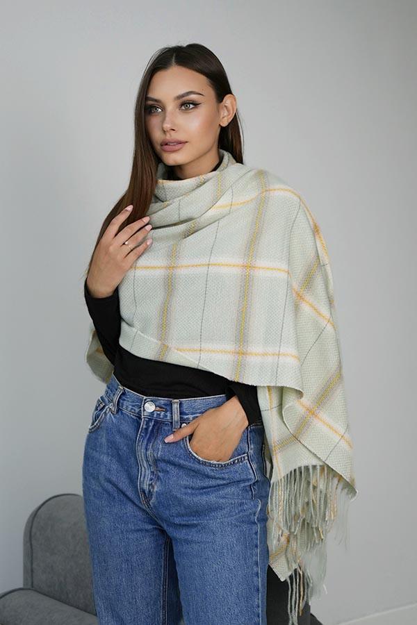 Палантин кашеміровий Braxton Альба 7036 М'ятний (26479604)