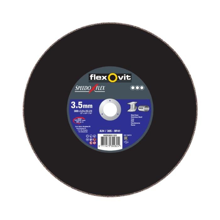 Круг Flexovit отрезной по металлу A 24/30 S-BF41/80 сталь Speedoflex 300х3,5х22,2 мм 66252831103 (13919)