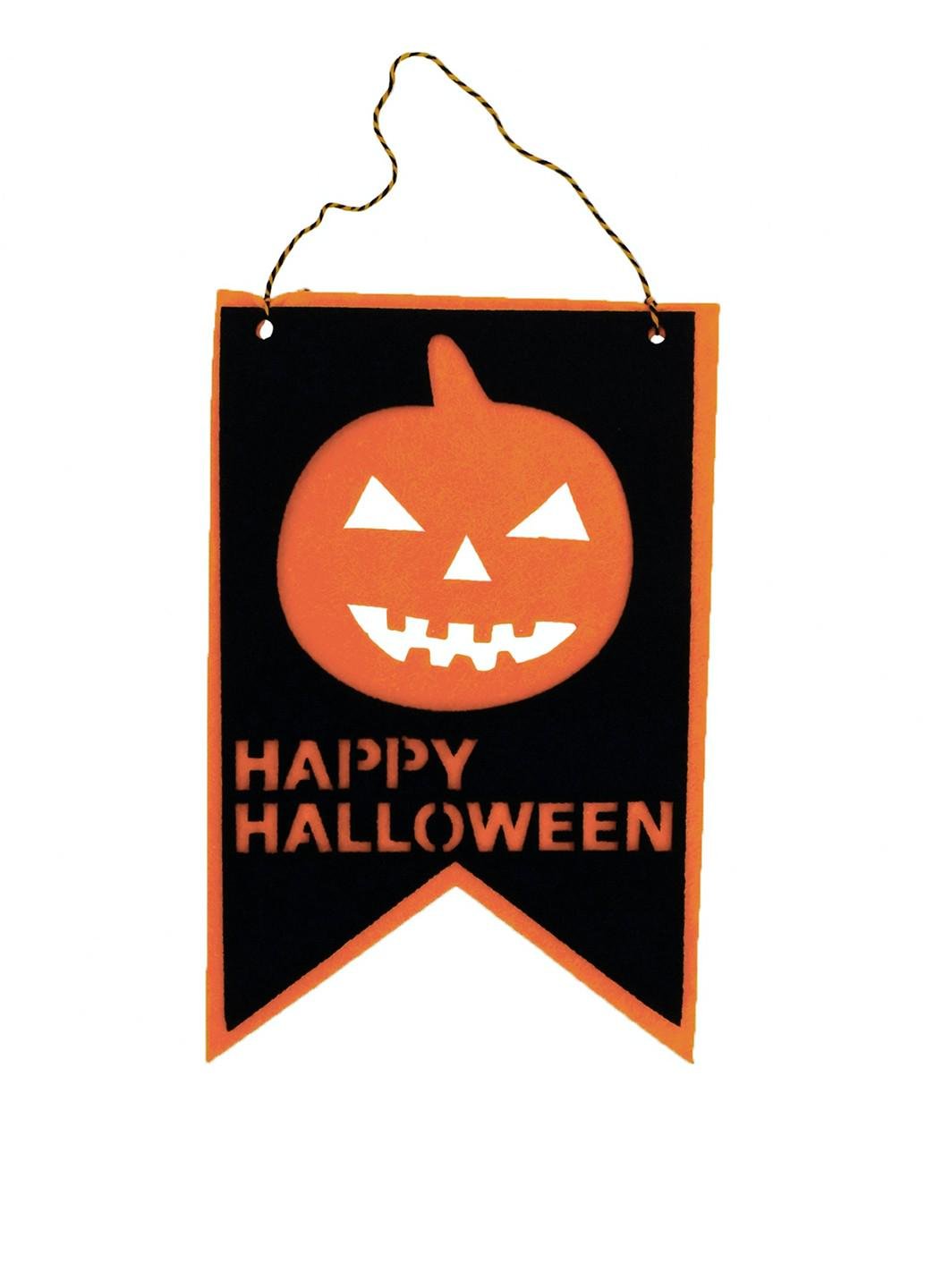 Декор прапор Гарбуз Happy Halloween (19-565BLK)