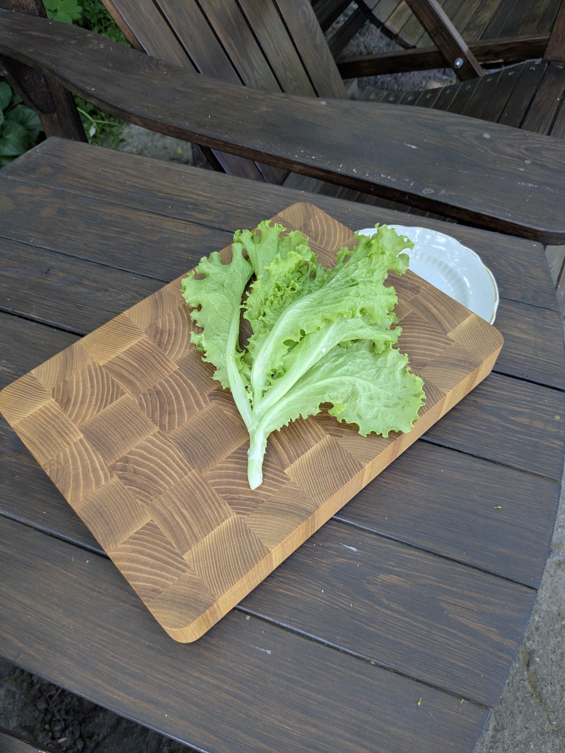 Дошка кухонна торцева для нарізки під тарілку з бічними ручками та силіконовими ніжками 350х250х40 мм (BR-007)