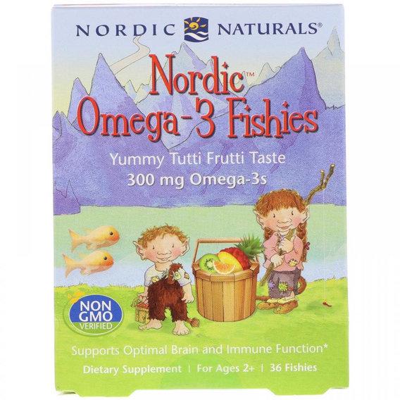 Омега 3 Nordic Naturals Nordic Omega-3 Fishies 300 мг 36 Fishies Gummies Tutti Frutti Taste