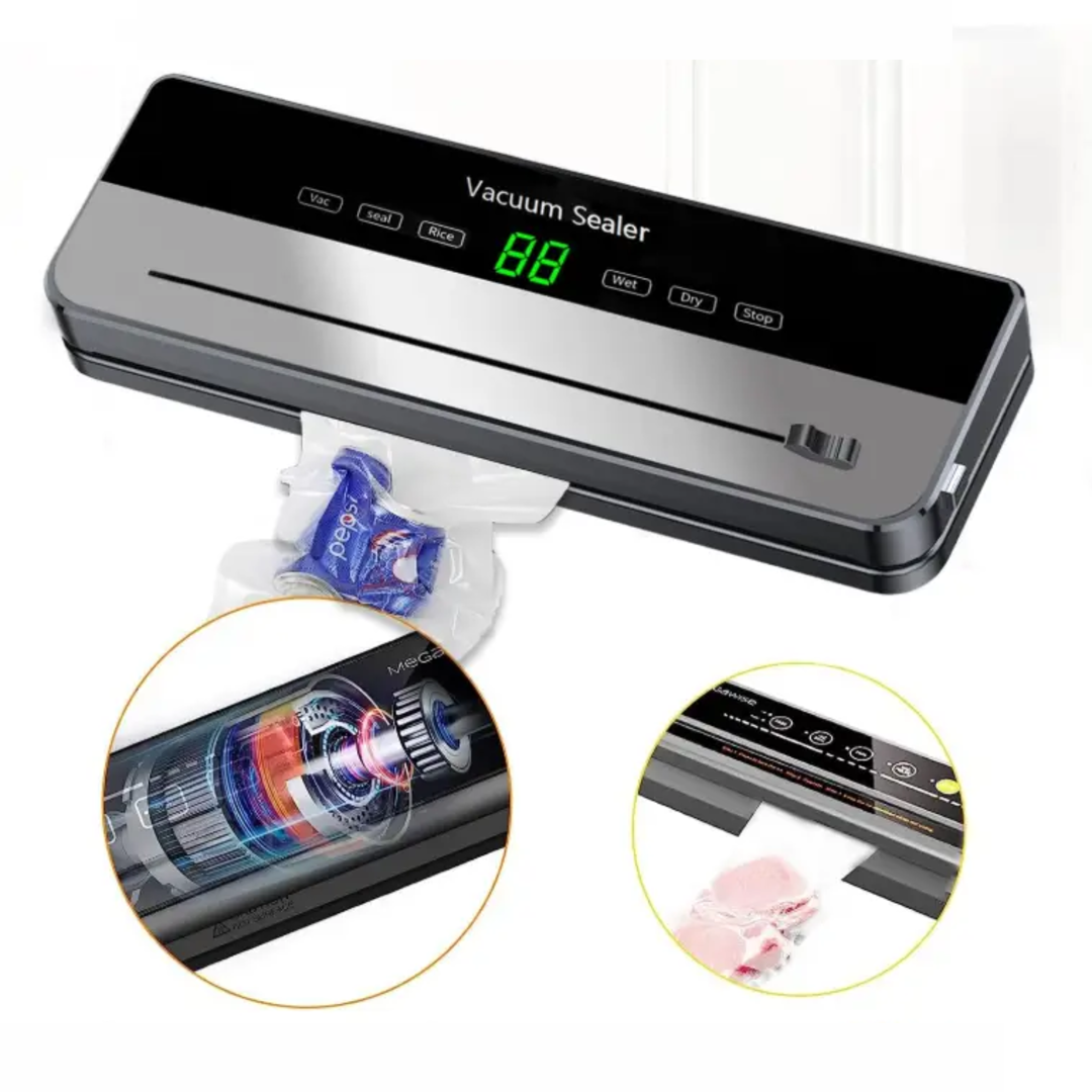 Вакууматор для продуктів кухонний та пакети для вакуумування харчові 120 Вт - фото 3 Вакууматор для продуктів кухонний та пакети для вакуумування харчові 120 Вт - фото 3