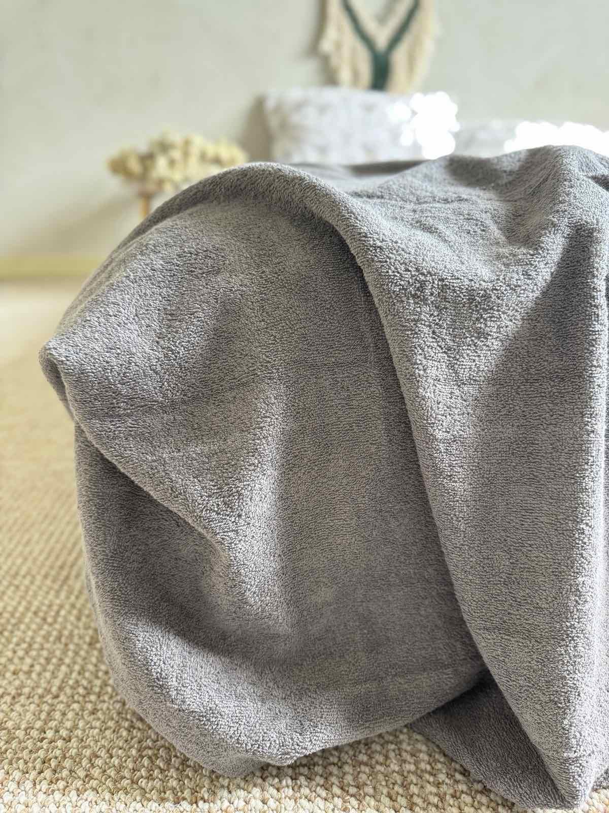 Простынь-покрывало махровое ZEINTEX MADEIRA хлопковое 150х220 см Серый (26970969) - фото 2 Простынь-покрывало махровое ZEINTEX MADEIRA хлопковое 150х220 см Серый (26970969) - фото 2