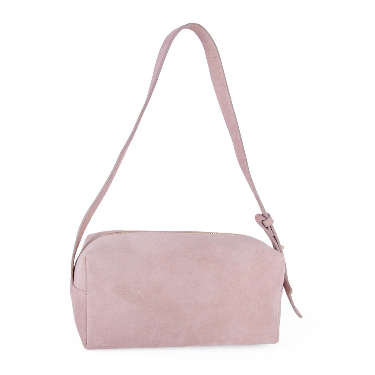 Сумка багет женская замшевая Virginia Conti 04198 Пудровый (2940444927)