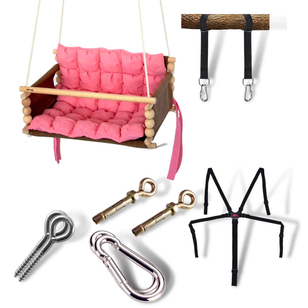 Дитяча гойдалка Infancy Маршмелоу Карамельний/Рожевий (9655898)