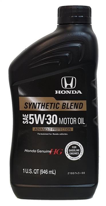 Моторное масло Honda Motor Oil Synthetic Blend 5W-30 0,95 л (170)