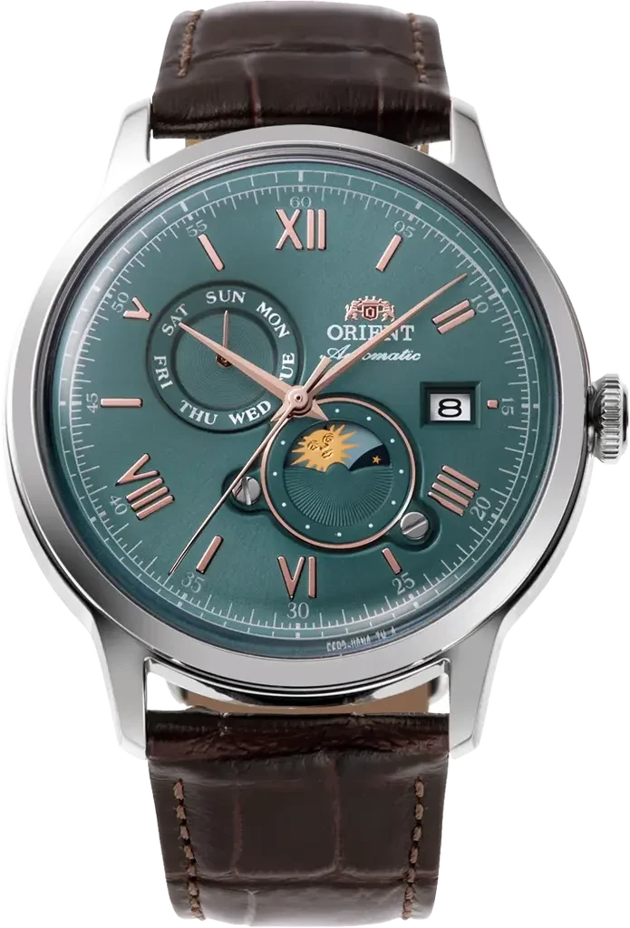 Наручные часы мужские Orient Bambino Version 9 RA-AK0805E30B со стальным корпусом WR 30 м Зеленый (3124658567) Наручные часы мужские Orient Bambino Version 9 RA-AK0805E30B со стальным корпусом WR 30 м Зеленый (3124658567)