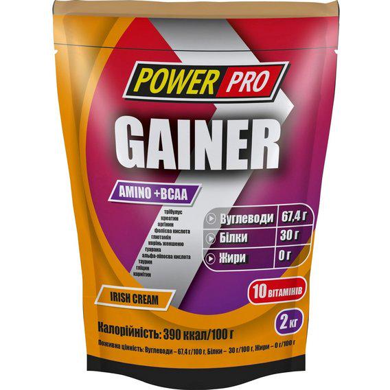 Гейнер Power Pro Gainer 2000 г 50 порцій Ірландський крем - фото 1