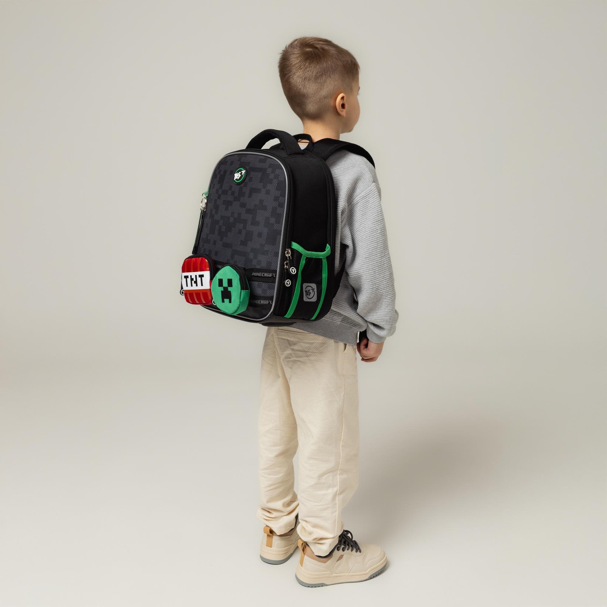 Школьный рюкзак каркасный YES Minecraft World H-100 (559860) - фото 24 Школьный рюкзак каркасный YES Minecraft World H-100 (559860) - фото 24