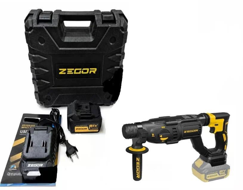 Перфоратор аккумуляторный Zegor EHPB-21BL-26 PROFESSIONAL 1 аккумулятора 8 Ач/зарядное устройство (38414531)