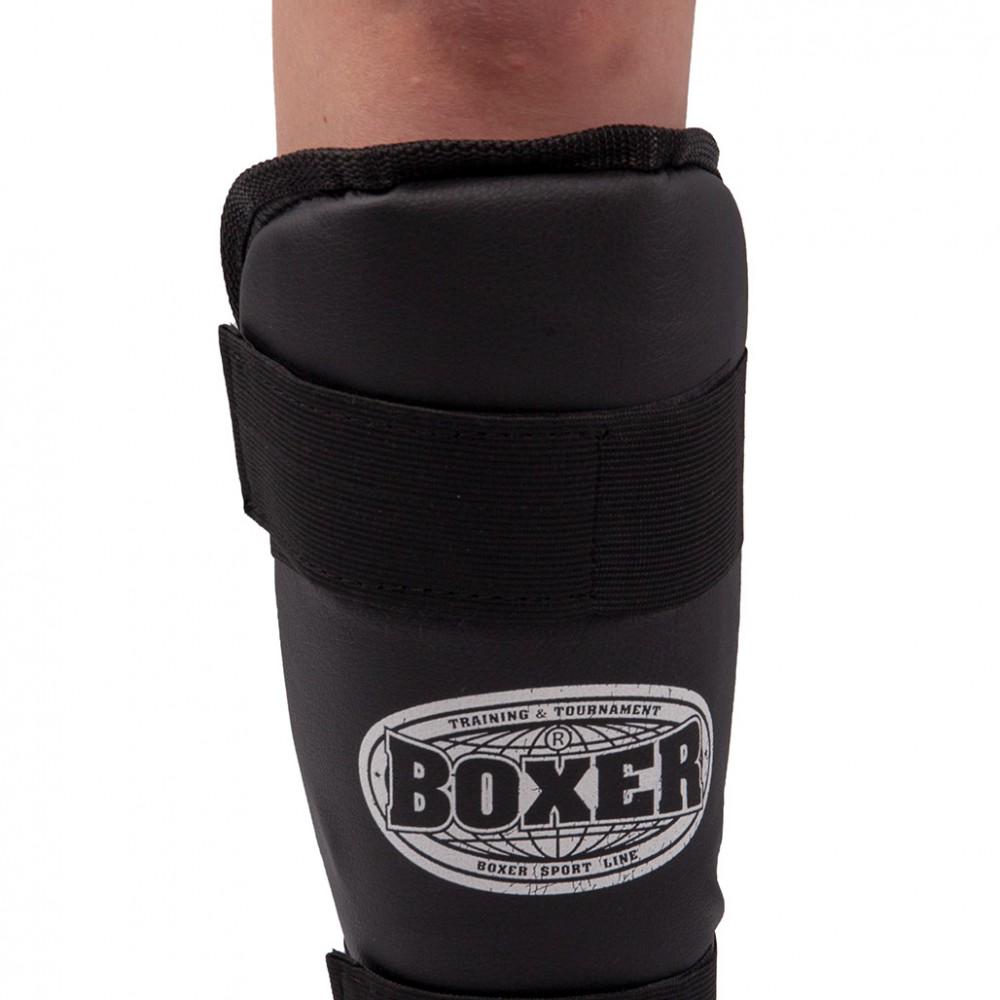 Защита голени и стопы Boxer XL кожвинил 0.6 мм Черный (2002-01BLK) - фото 3