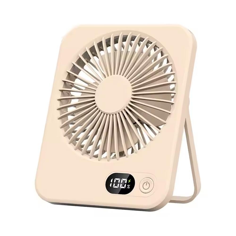 Мини-вентилятор портативный Portable Fan PF-11 USB 1200 мАч Бежевый (SS-103)
