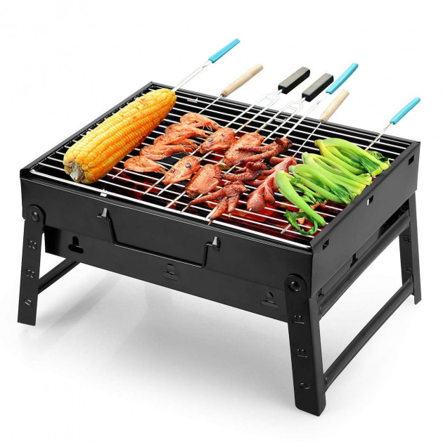 Мангал раскладной BBQ Grill Portable 35x27 см - фото 2